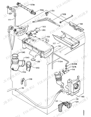 Взрыв-схема стиральной машины Electrolux EW1455WE - Схема узла Hydraulic System 272